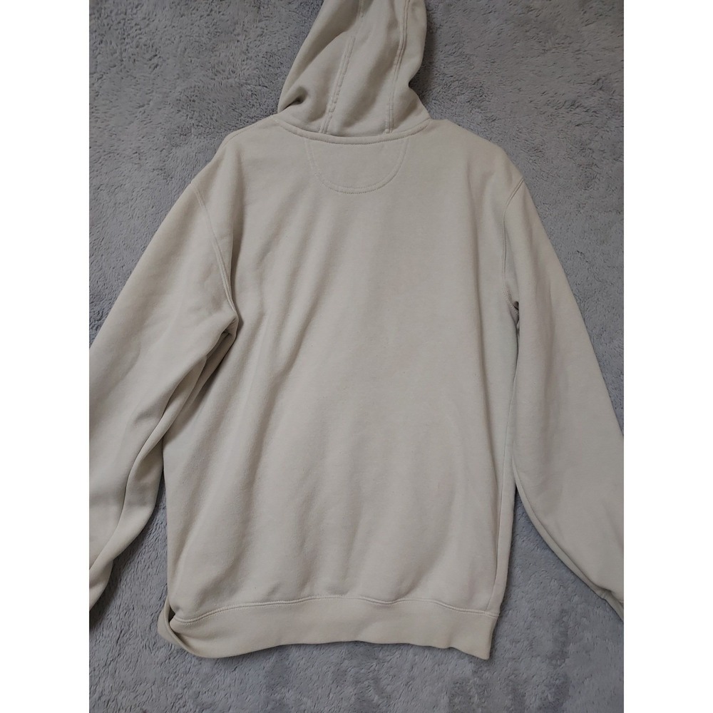 Carhartt Hoodie  Mens Medium Loose Fit Graphic Spellout Fleece Grunge Spots M - Picture 12 of 15